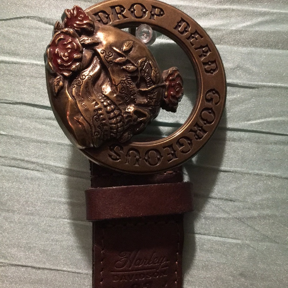 Harley Davidson Brown Braided Leather Women’s Belt
